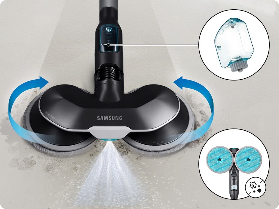 Spray Spinning Sweeper Wischaufsatz - Feuchte Reinigung von Hartböden