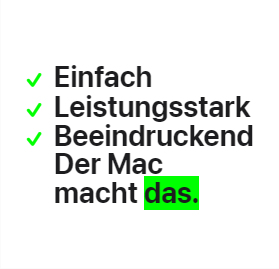 Ja, der Mac macht das.
