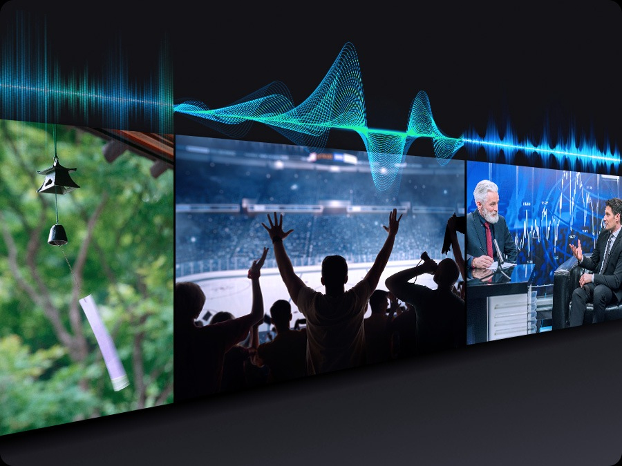 Genieße mit Adaptive Sound Pro ausdrucksstarken Sound wie vom Künstler/von der Künstlerin beabsichtigt.