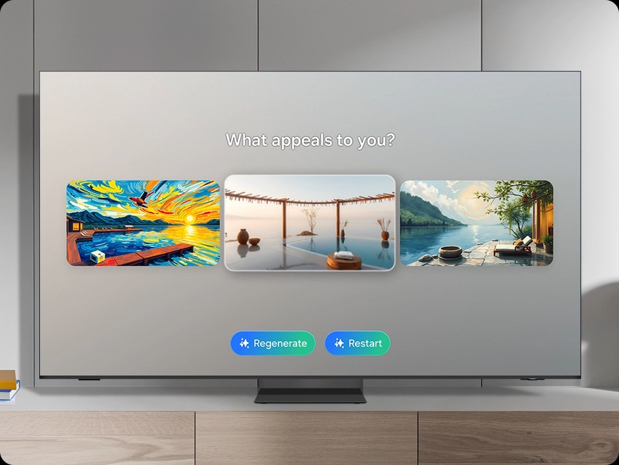 Erstelle deine eigenen AI-Hintergrundbilder auf dem TV-Gerät