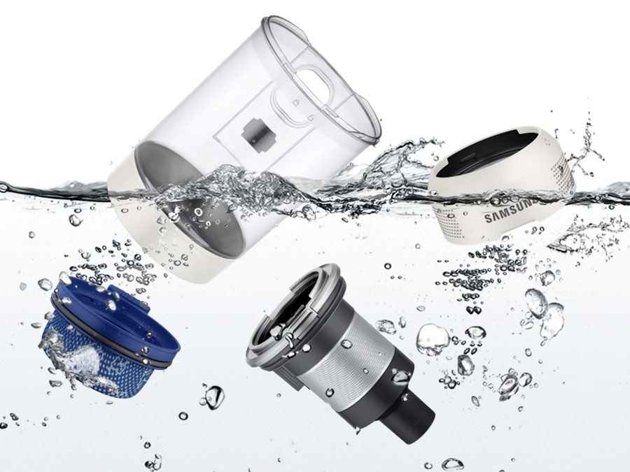 Leicht zu leerender und waschbarer Staubbehälter für hygienische Sauberkeit