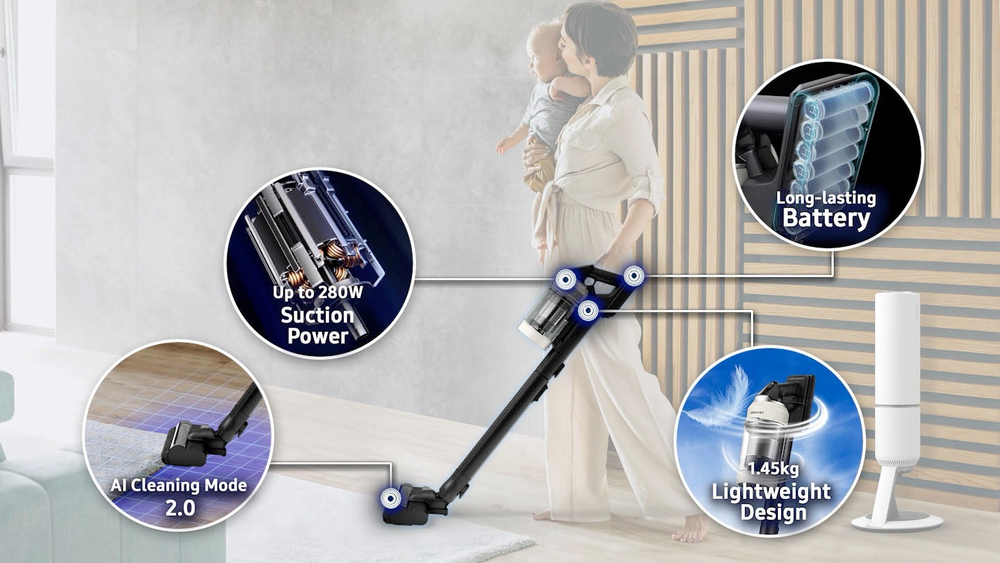 Mit einer Motorleistung bis zu 770 W<sup>[3]</sup> und einer Saugkraft bis zu 280 W im Jet Modus<sup>[4]</sup>